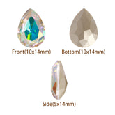 Crystal AB Pear Shape High Quality Glass Pointed Back Fancy Rhinestones WholesaleRhinestone